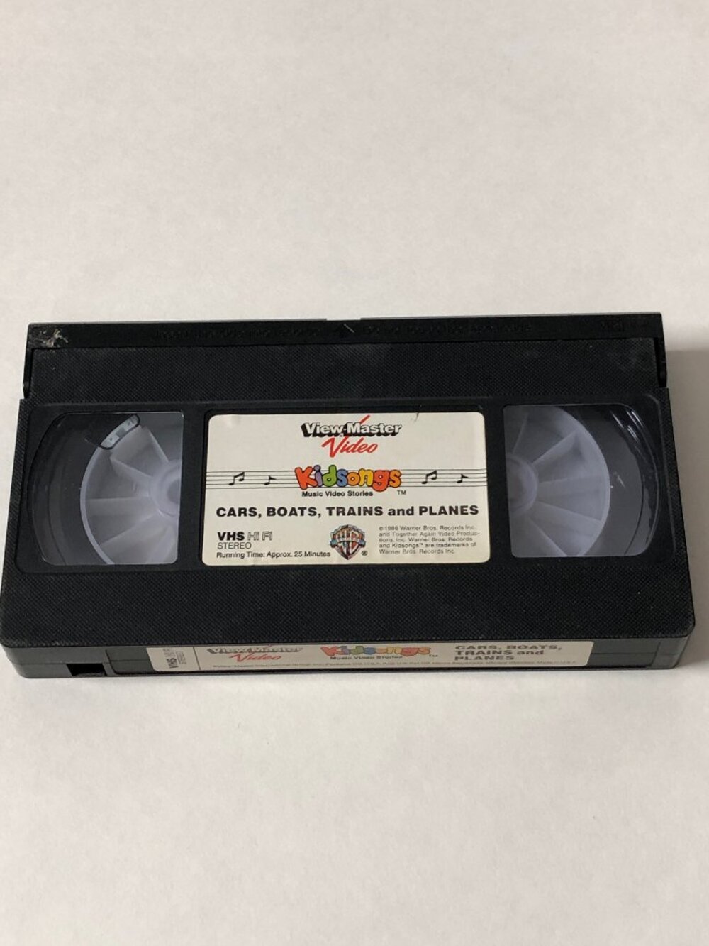 Kidsongs View-Master Video VHS Tape 1986 Music Cars Boats Trains and Planes Show